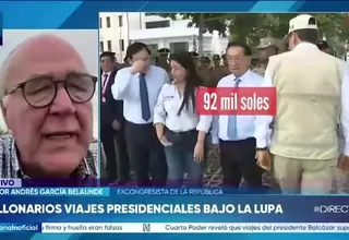 García Belaúnde calificó viajes de Balcázar como un ejemplo de "frivolidad, improvisación y dispendio"