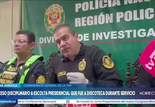 General PNP Arriola confirma separación de 6 escoltas presidenciales