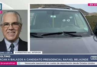 Gino Costa confirma que el ataque fue directo contra Rafael Belaunde