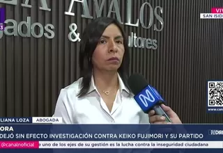 Giulliana Loza: Keiko Fujimori ya no tiene proceso penal