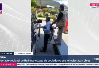 Gobernador de Huánuco escapó de pobladores que lo increparon