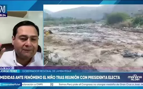Gobernador Jorge Pérez revela acuerdos con Keiko Fujimori para enfrentar el Fenómeno El Niño