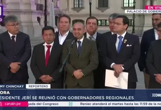 Gobernadores se reunieron con José Jerí y respaldaron su gestión