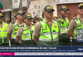 Gobierno amplía 30 días estado de emergencia en Lima y Callao