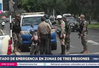 Gobierno declara estado de emergencia en zonas de tres regiones