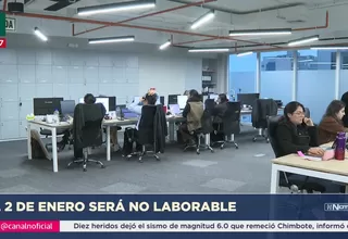 Gobierno decreta que el 2 de enero será día no laborable oficial para el sector público