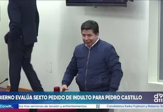 Gobierno evalúa sexto pedido de indulto para Pedro Castillo