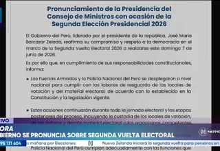 Gobierno garantiza seguridad para la segunda vuelta electoral