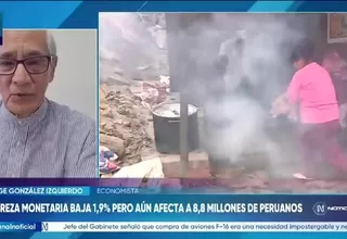 Jorge González Izquierdo expresó dudas sobre la consistencia de la cifra de pobreza monetaria