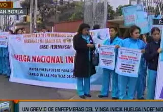 Gremio de enfermeras del Minsa inició huelga indefinida