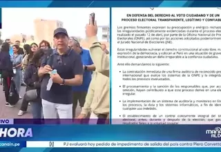 Gremios empresariales rechazan irregularidades electorales