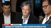 Gremios de Transporte sostuvieron reunión en PCM  - Noticias de alejandra-sevillano
