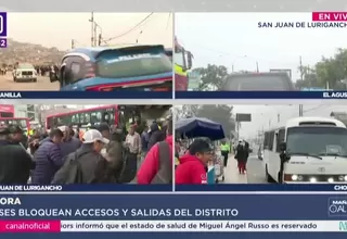 SJL: Vías liberadas, pero transporte público aún no se restablece