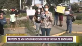 Voluntarios de ensayos de vacuna Sinopharm protestan en el INS - Noticias de voluntarios