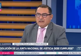 Guerrero: "Resolución de la JNJ debe cumplirse"