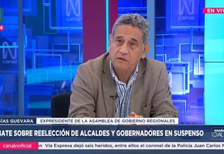 Guevara: Reelección de alcaldes y gobernadores es solo un parche