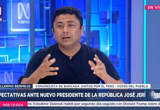 Guillermo Bermejo critica elección de José Jerí por el Congreso