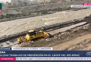 Hacen trabajos de prevención en el cauce del río Rímac