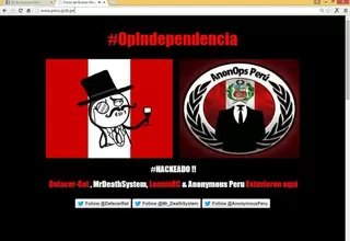 Hackearon el sitio web del Gobierno peruano