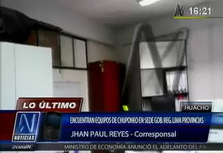 Hallan equipos de 'chuponeo' en sede de Gobierno Regional de Lima Provincias