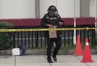 Hallan artefacto explosivo en el frontis de la Corte Superior de Justicia del Callao