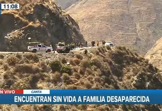 Hallan sin vida a familia que desapareció cuando viajaban rumbo a Canta 