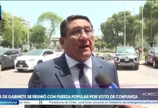 Ventura afirma que Fuerza Popular actuará con transparencia en voto de confianza