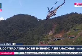 Helicóptero de la PNP aterriza de emergencia con 11 efectivos