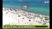 Helicóptero se estrella cerca a la playa de Miami Beach - Noticias de playas