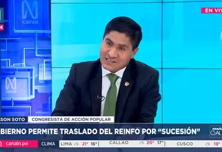 Herencia del REINFO es “inaceptable”, advierte congresista Soto