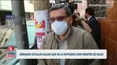 Hernando Cevallos aclaró que no lo invitaron como ministro de Salud - Noticias de betsy-chavez