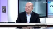 Hernando de Soto: Avanza País ha decidido no darle el voto de confianza al gabinete Bellido - Noticias de leslie-soto