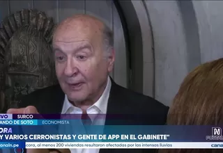 Hernando de Soto: Hay cerronistas y gente de APP en el gabinete