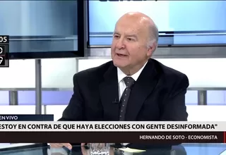 Hernando de Soto: Martín Vizcarra tiene que acabar su mandato