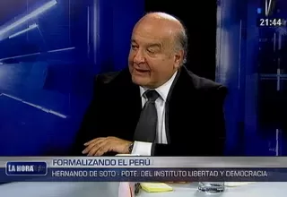 Hernando de Soto: El problema es introducir la formalidad en el país