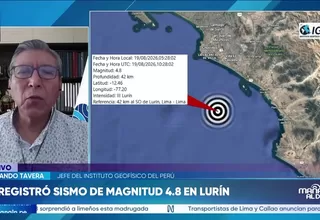 Hernando Tavera sobre sismo de 4.8 en Lima: “No podemos decir que libera energía para un gran terremoto”