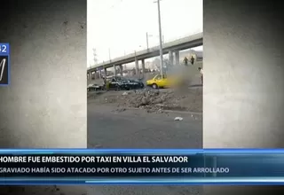 Hombre fue brutalmente golpeado en la calle y luego atropellado por un taxi en VES