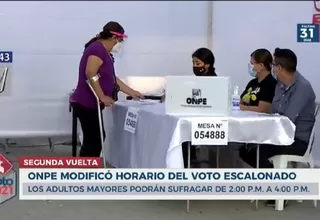 Voto escalonado: Revisa el nuevo horario para ir a sufragar en la segunda vuelta