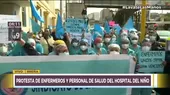 Hospital del Niño: Personal de salud realiza protesta por no recibir bono COVID-19 - Noticias de hospital-cayetano-heredia