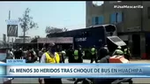 Huachipa: 30 heridos tras choque de bus interprovincial contra tiendas en autopista Ramiro Prialé - Noticias de choque-trenes