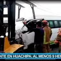 Huachipa: Carrera de combis provoca accidente con nueve heridos y una persona atrapada