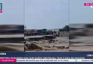 Huaicos dejan intransitable la Panamericana Sur en km 337