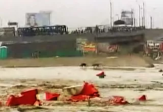 Río Huaycoloro: nuevo huaico volvió a inundar la carretera Ramiro Prialé