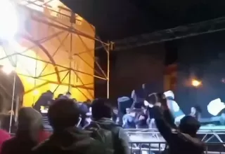 Huamachuco: Doce heridos en colapso de escenario