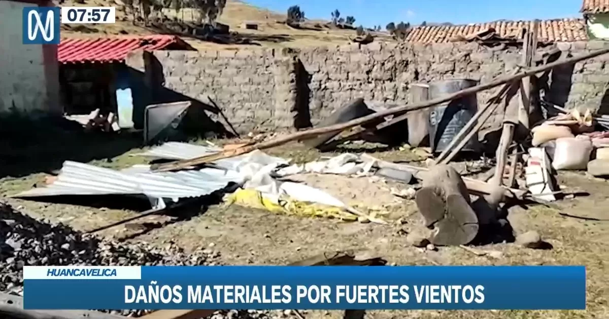 Huancavelica: Daños materiales por fuertes vientos