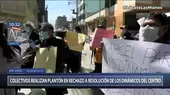 Colectivos realizan plantón en Huancayo en rechazo a resolución por caso Dinámicos del Centro - Noticias de colectivos