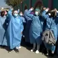 Huancayo: trabajadores cas protestan en hospital Carrión