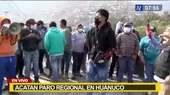 Huánuco: Acatan paro regional de 48 horas para pedir la renuncia del gobernador regional  - Noticias de paro