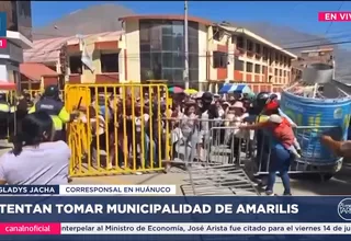 Huánuco: Manifestantes intentaron tomar municipalidad de Amarilis