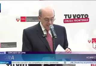 Hugo de Zela hizo un llamado a los peruanos residentes fuera del país a participar en la jornada electoral